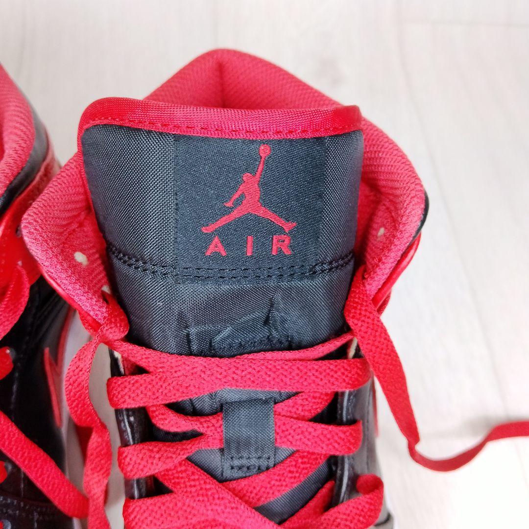 g*n様 ​ナイキ エアジョーダン1 ミッド ブレッド トゥ 26.5cm 赤