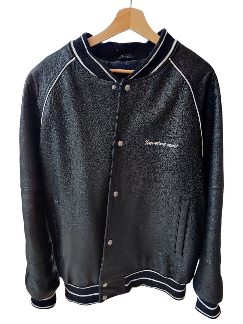 美品】ZARA 水牛 本革 スタジャン USA XL ブラック 【2月末まで