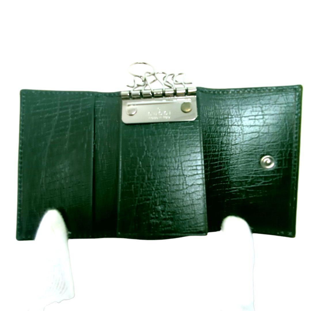 超美品✨【GUCCI】6連 キーケース インターロッキング ダークグリーン