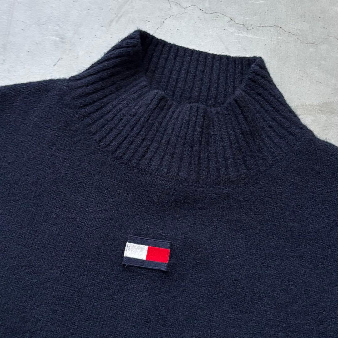 TOMMY HILFIGER GOLF ハイネックニットセーター ロゴワッペン