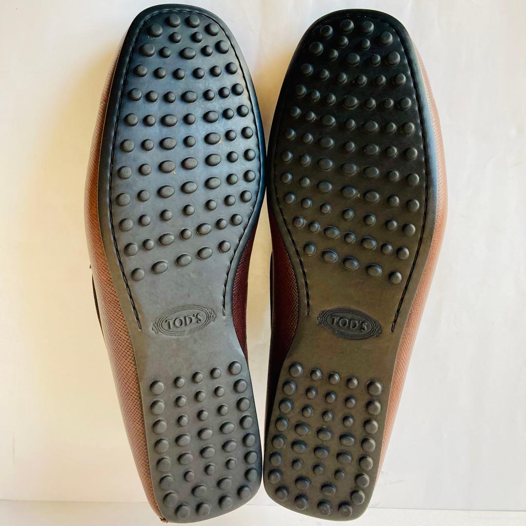 【美品】TOD'S トッズ 濃茶 ローファー 25.5cm 除菌・消臭済み