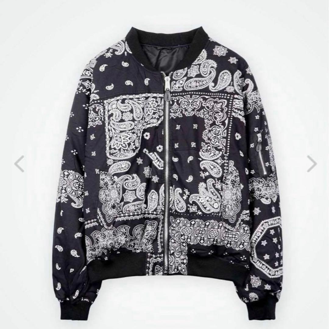 MIYAGI HIDETAKA バンダナ MA-1リバーシブルボンバージャケット - メルカリ