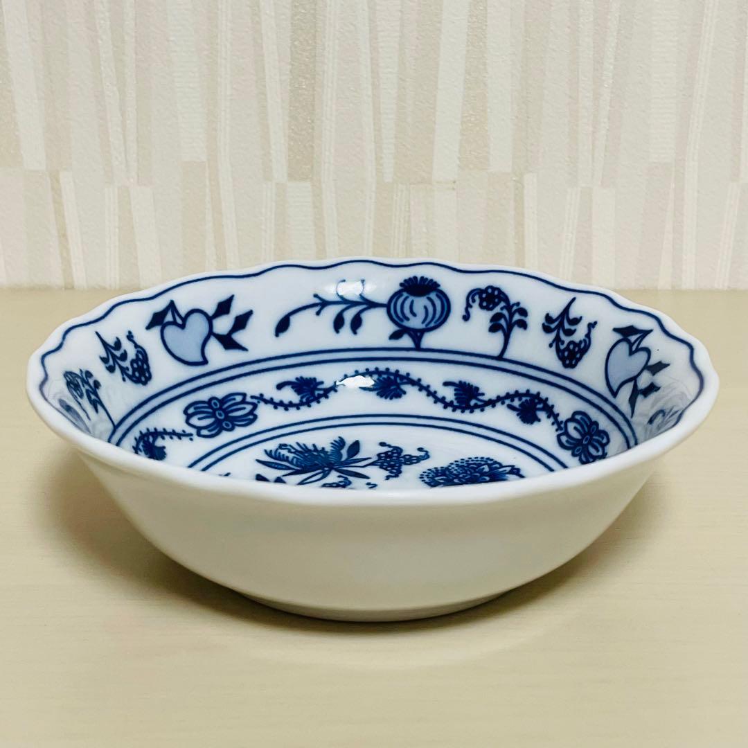 カールスバード ボヘミア ブルーオニオン 深皿 ボウル 小鉢 14.5cm 7個