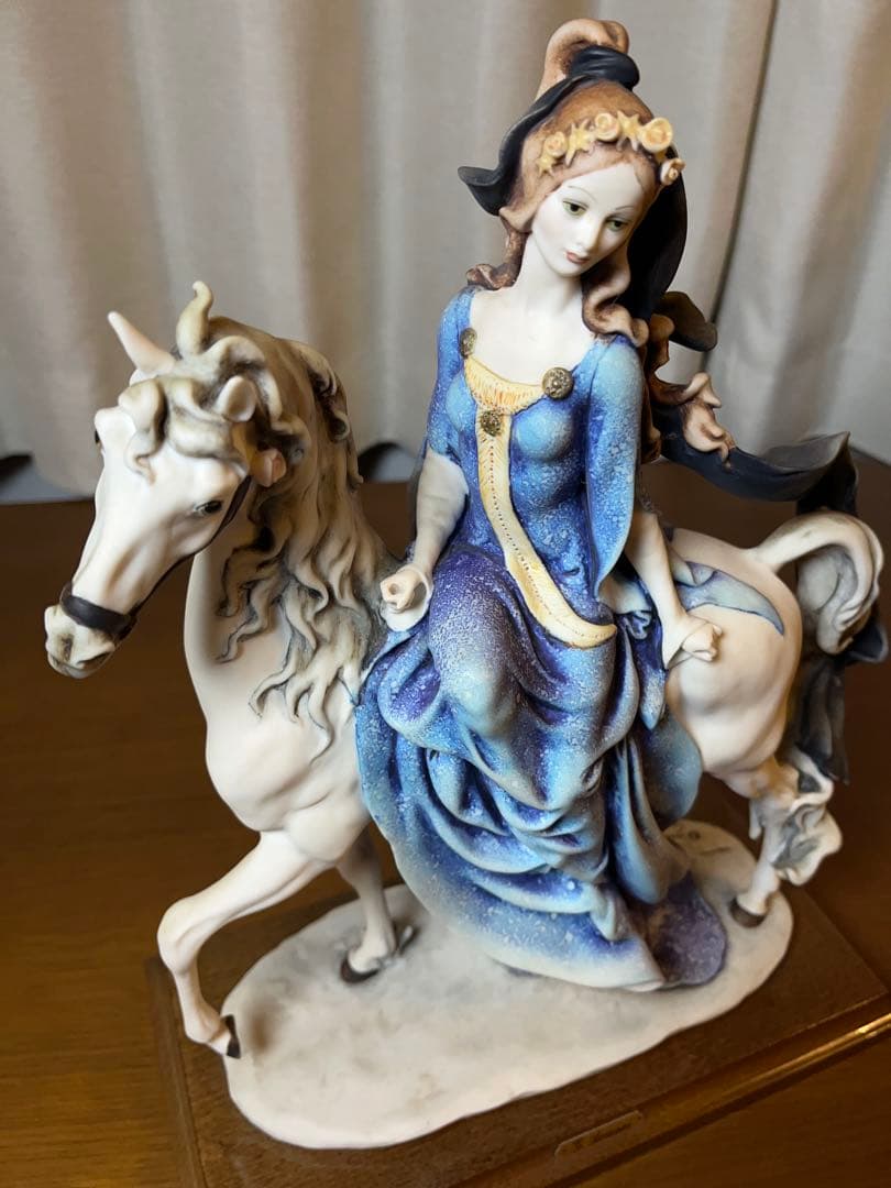 ジョゼッペ アルマーニ フローレンス社 置物 馬 女性 ▽GIUSEPPE