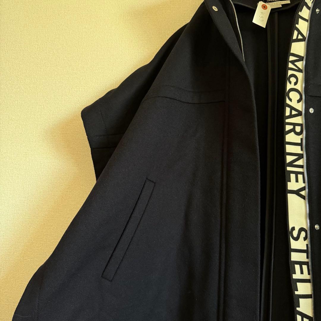 極美品☆ステラマッカートニー☆ロゴ入りポンチョ☆ウールお素材