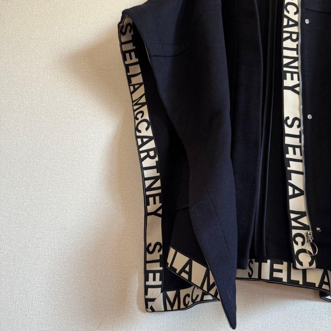 極美品☆ステラマッカートニー☆ロゴ入りポンチョ☆ウールお素材