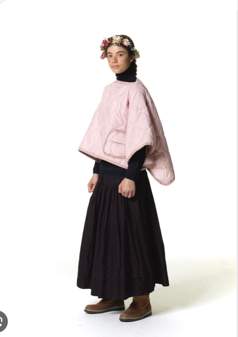 《新品》45R ナイロンリップのポンチョ　ブラウン