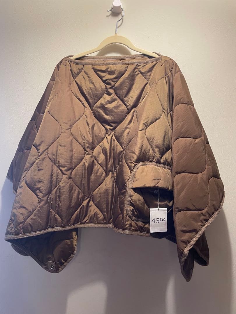 《新品》45R ナイロンリップのポンチョ　ブラウン