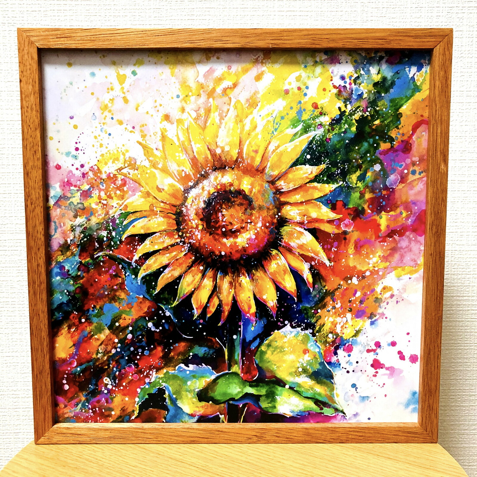 作品 : 堂々 絵 絵画 向日葵 ひまわり ヒマワリ 花 縁起絵 アート