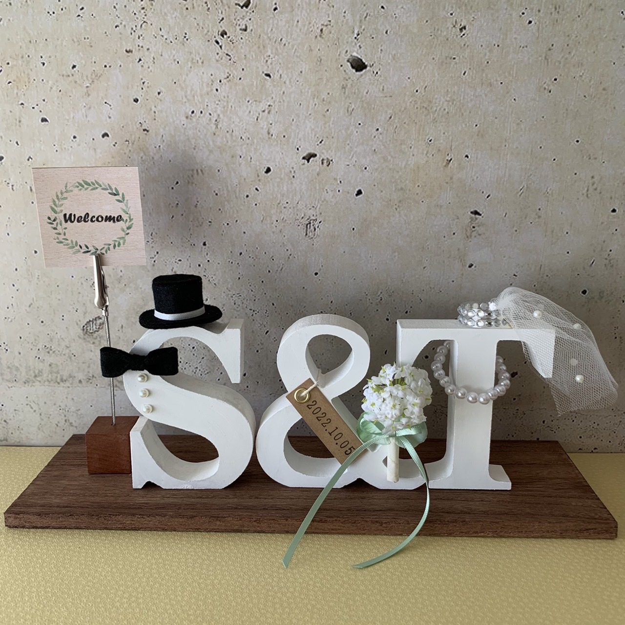 イニシャルオブジェ（ホワイト.サムシングブルー ）結婚式 - SMILE