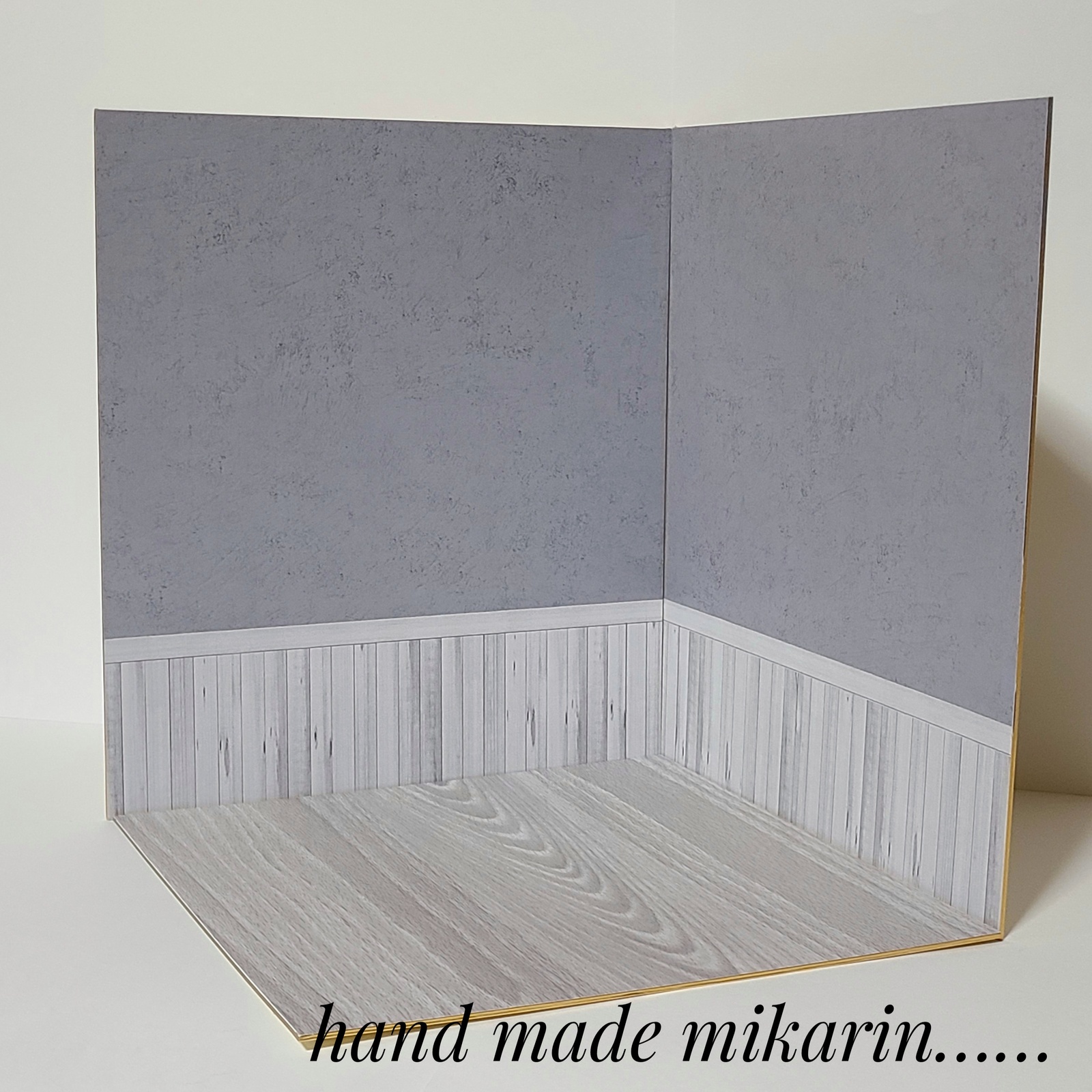 撮影用背景ボード（モルタル/グレー）【ドールハウス】 - みかん箱