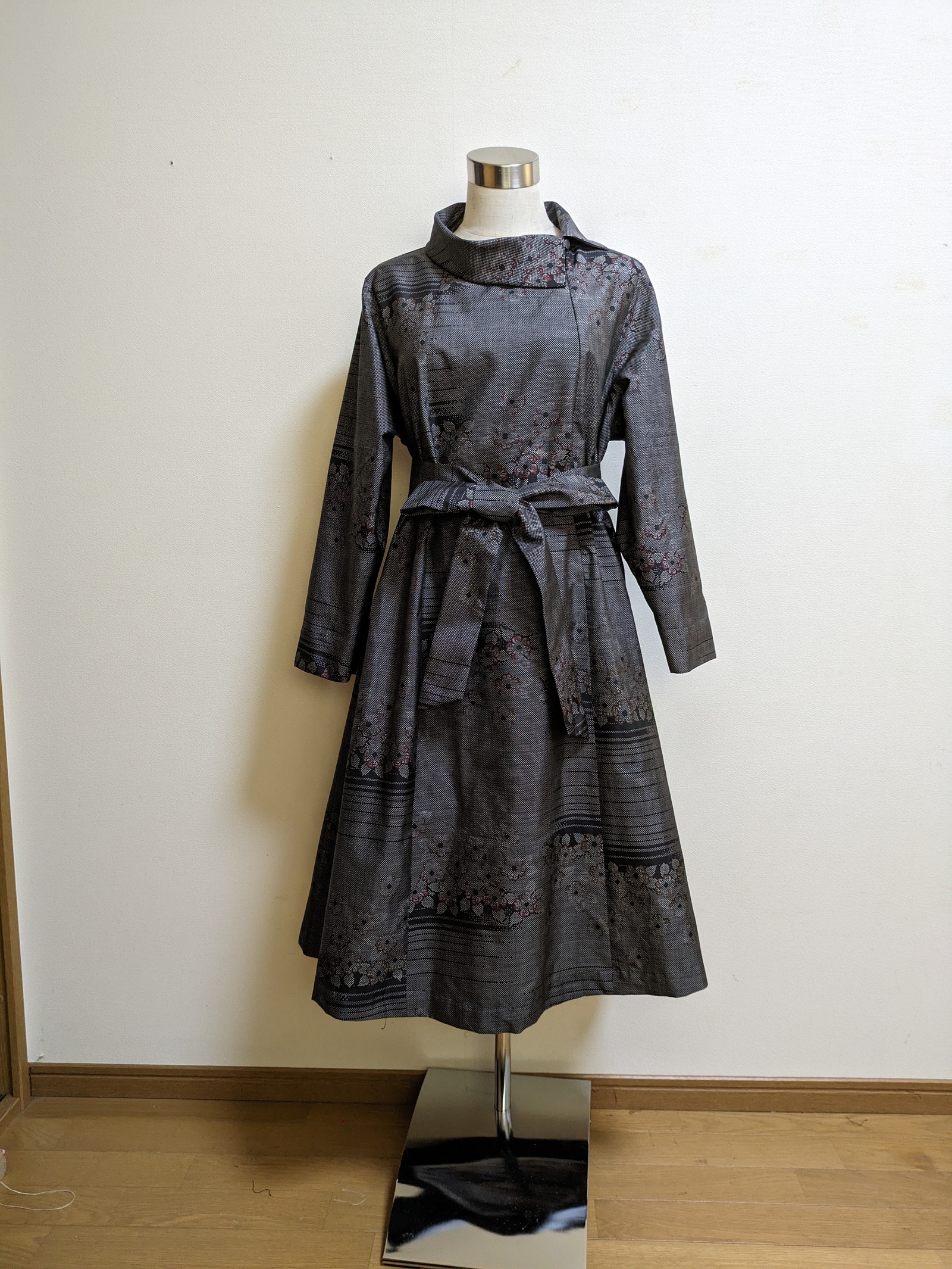 着物リメイク ワンピース 大島紬 L〜LL - ZX-ZX-ZX'S GALLERY | minne