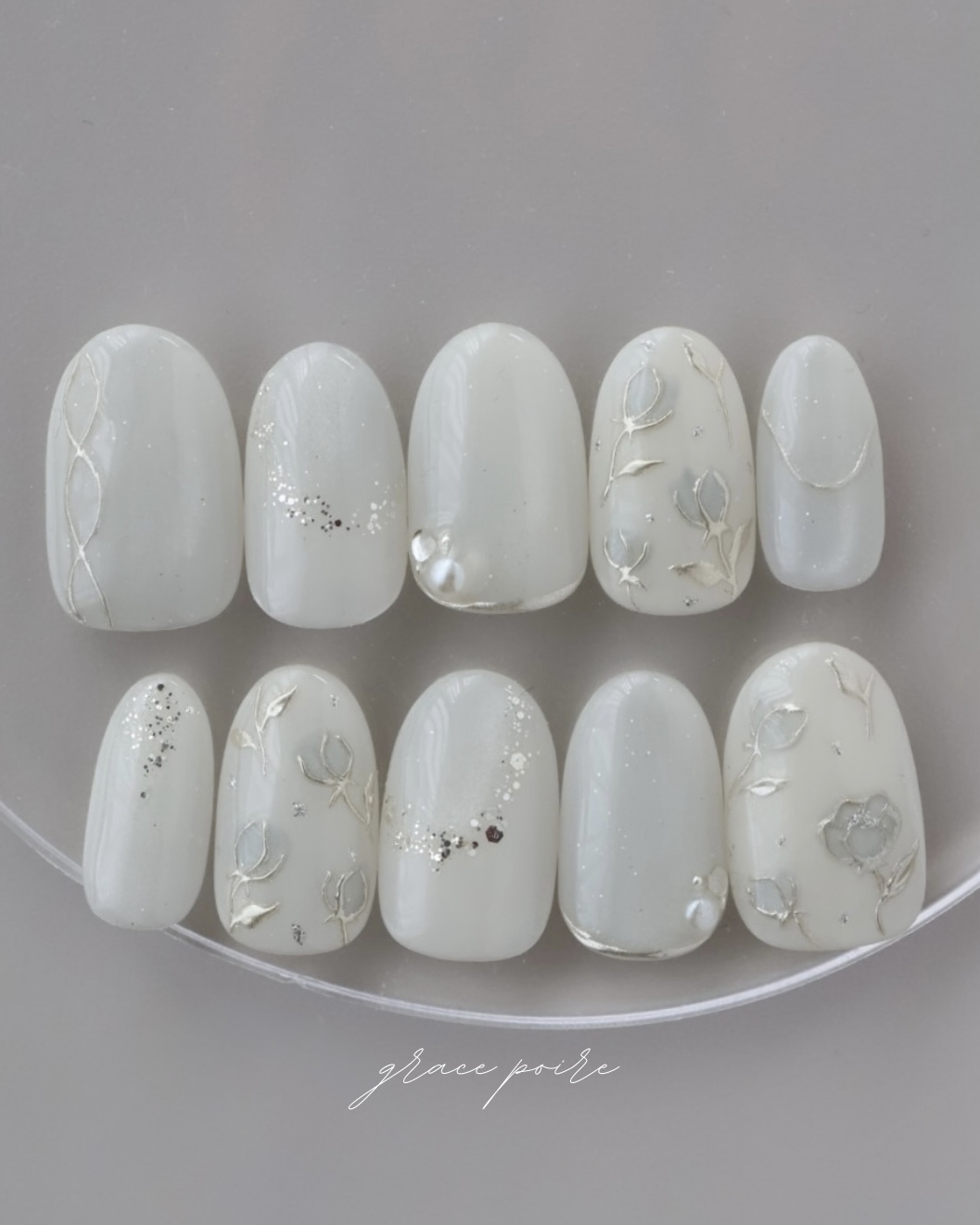 ネイルチップニュアンスクッキーひょっこりくまカフェラテ945 ネイル