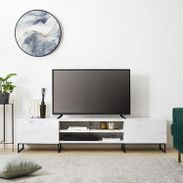 幅180] 木目調テレビ台 ローボード 天然木風 スチール脚 | 【公式