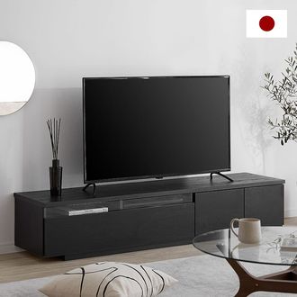 幅180] 木目調テレビ台 ローボード ブラック 日本製 | 【公式】LOWYA