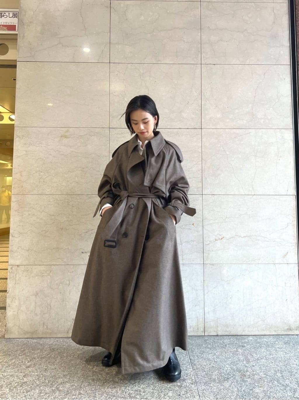 KYOKO HASEGAWA×Whim Gazette】フランネルロングコート - Whim Gazette