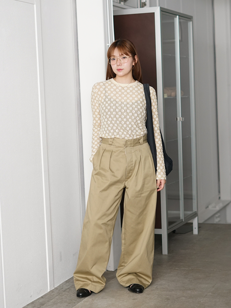 レディース】UNIFORM WEAPON 2-TUCK PANTS | FUMIKA_UCHIDA(フミカ