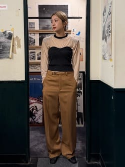 6(ROKU)＞W/N ベージュ パンツ