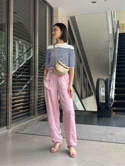 GANNI＞サテン カーゴパンツ