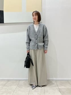 ポリエステル サイドプリーツワイドパンツ ―ウォッシャブル―