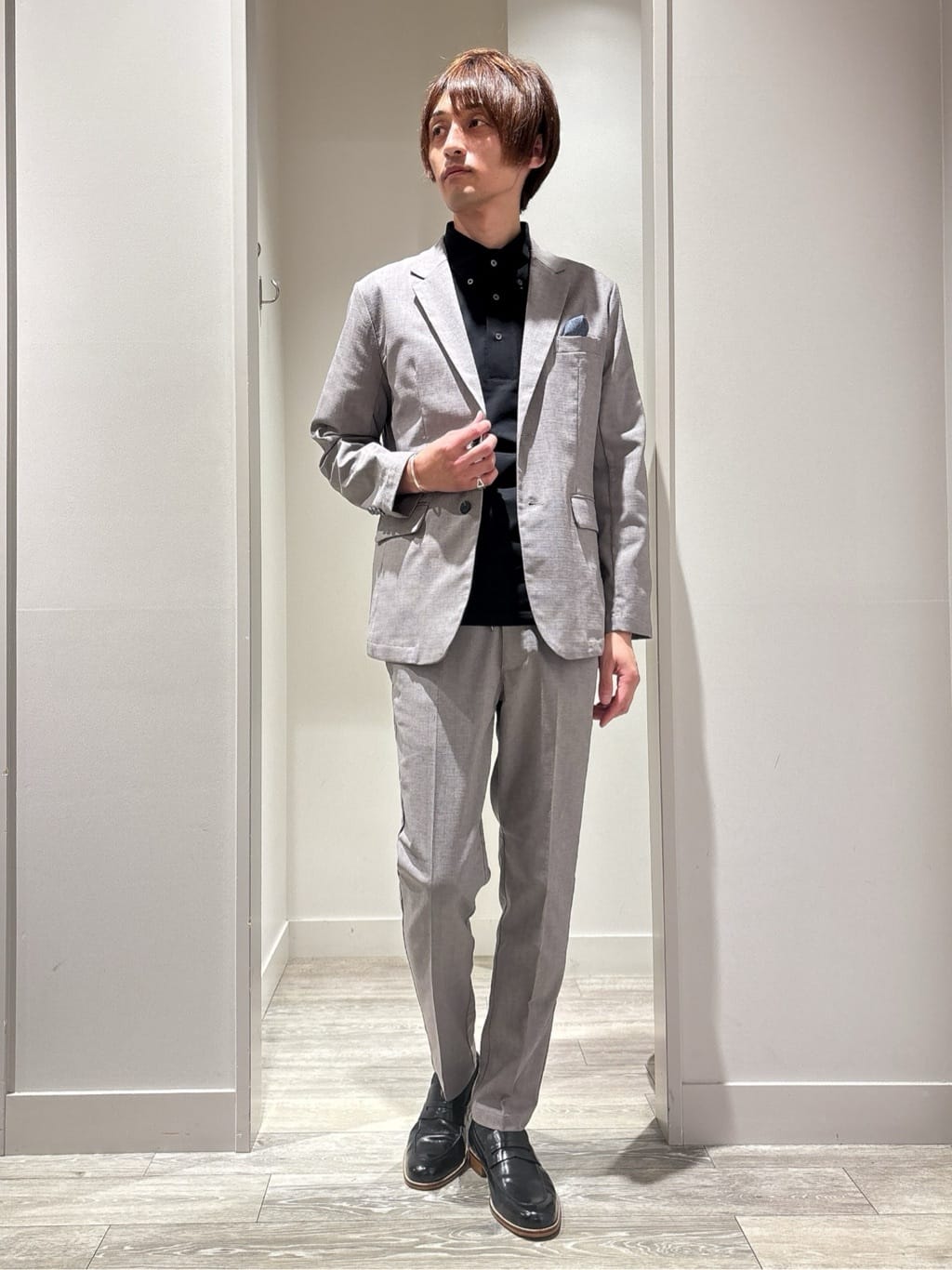 上下2点セット/セットアップ対応】吸水速乾 リネンライク セットアップ