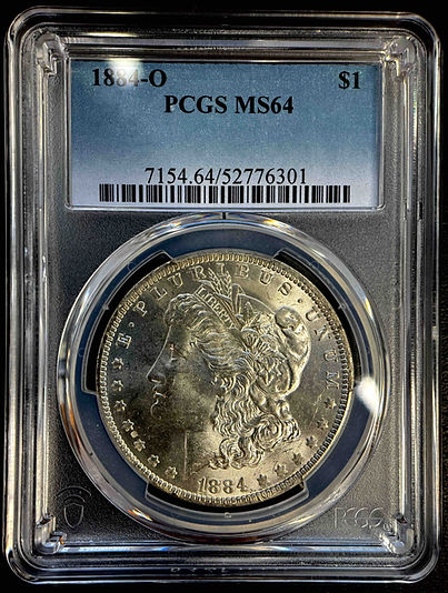 アメリカ モルガンダラー銀貨1884 o MS-64 PCGS | GoldSilverJapan