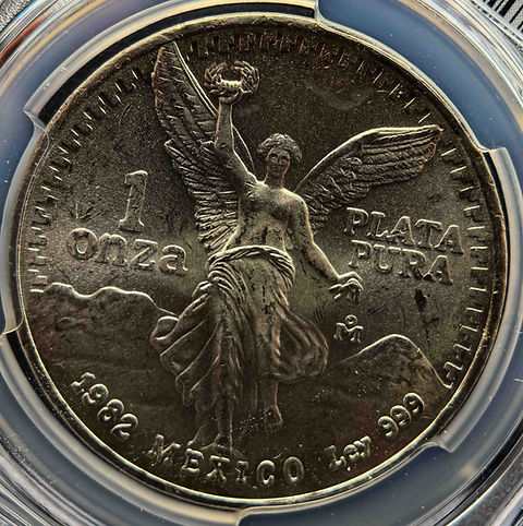 1982年 メキシコ リベルタード銀貨 PCGS MS65 | GoldSilverJapan