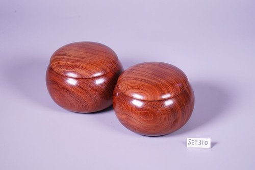 SET310】日向産本榧 木裏 一枚盤 卓上碁盤セット（月印30号、花梨特大