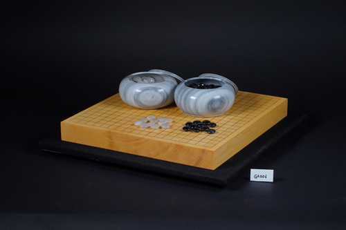 GK006】小ぶりな瑪瑙碁石・大理石碁笥・榧碁盤セット | 日向碁盤碁石