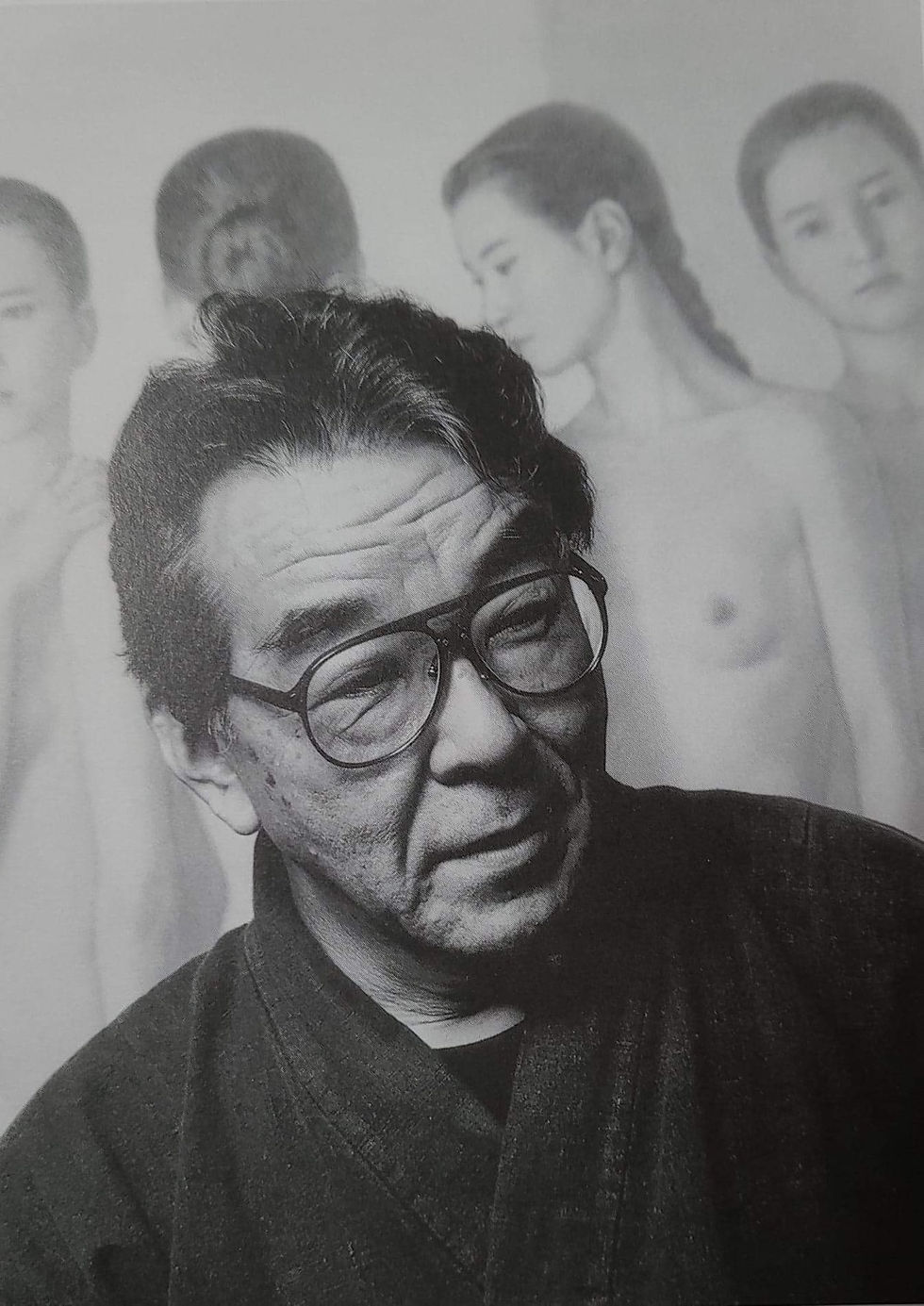 裸婦、美人画、油彩8号、山本英二、しなりK 真作、肉筆、高級額縁