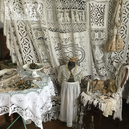 フランスアンティークメルスリー生地 フランスアンティーク メルスリー