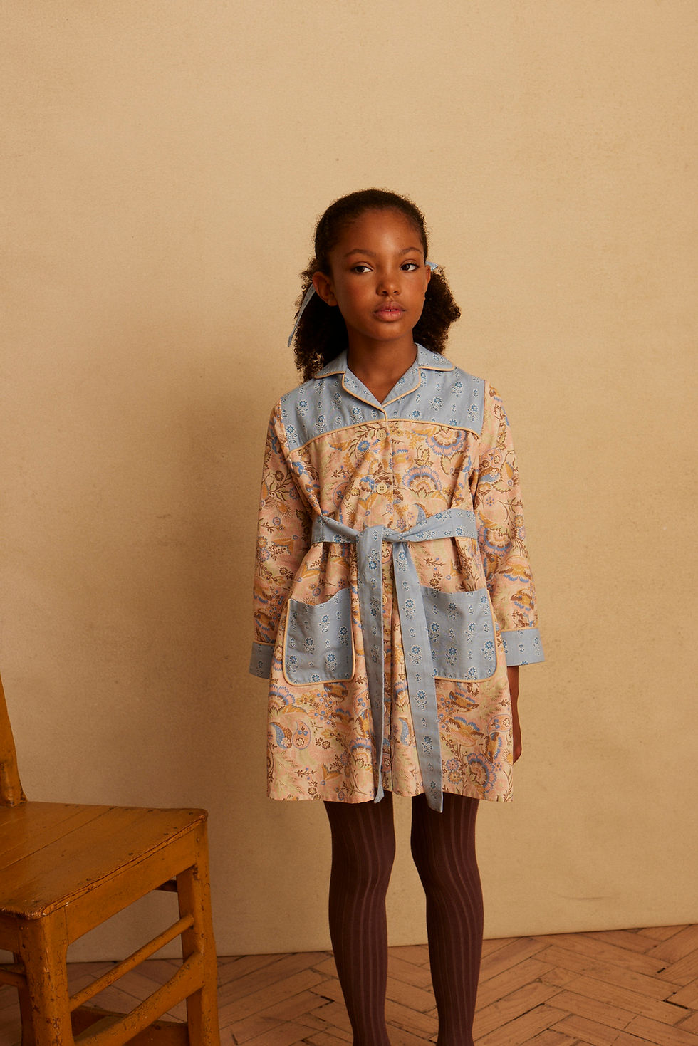 apolina 配送 2-3Y 刺繍 チュニックワンピース apolina 2-3Y 刺繍