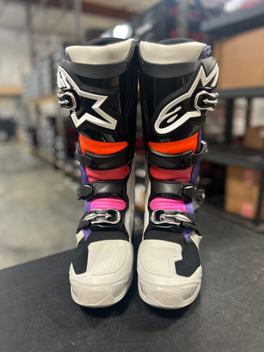 2026 Alpinestars Tech 7 Boots - Black/Gray/Orange/ Magenta