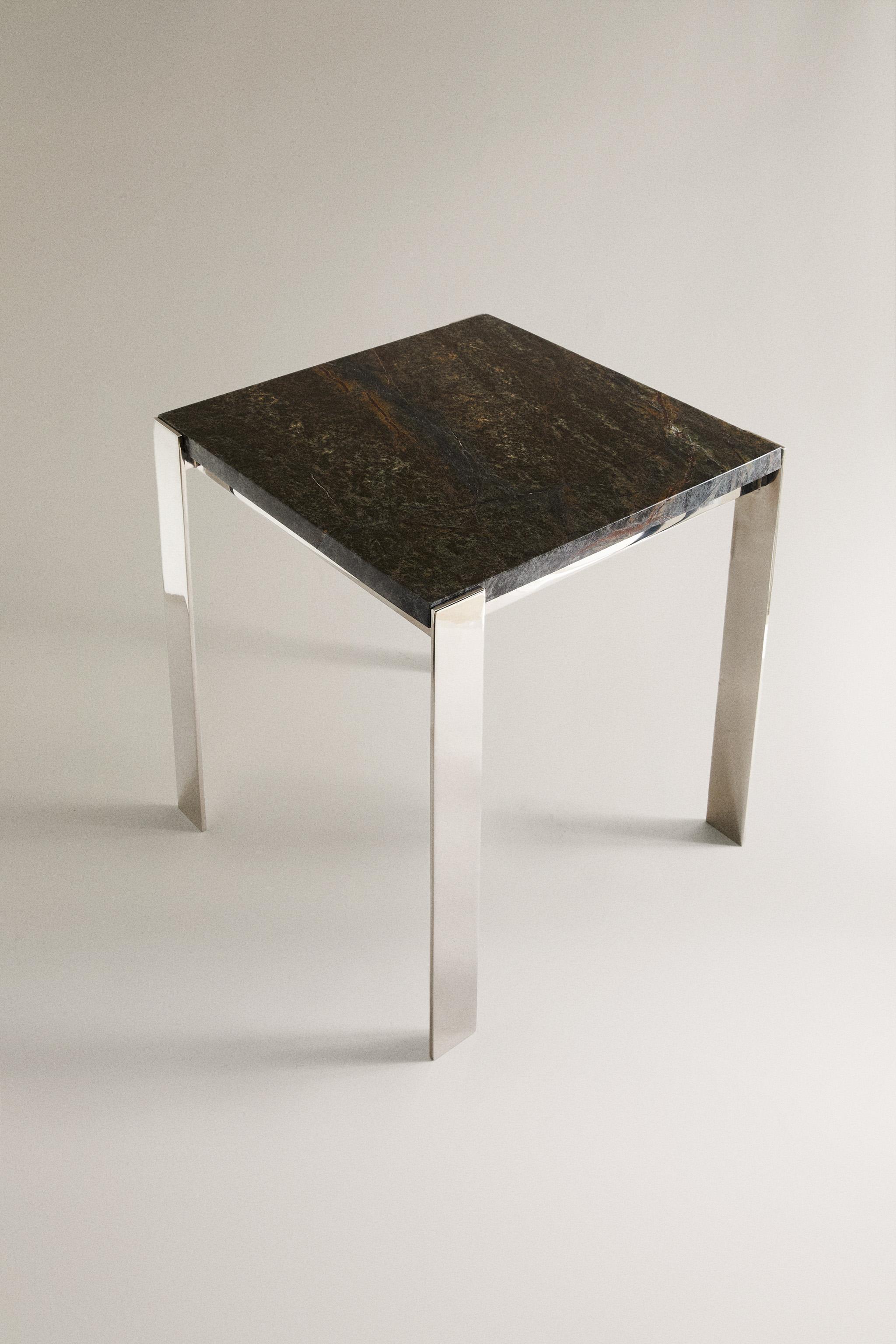 マーブルメタル サイドテーブル - ブラック | ZARA Japan / 日本