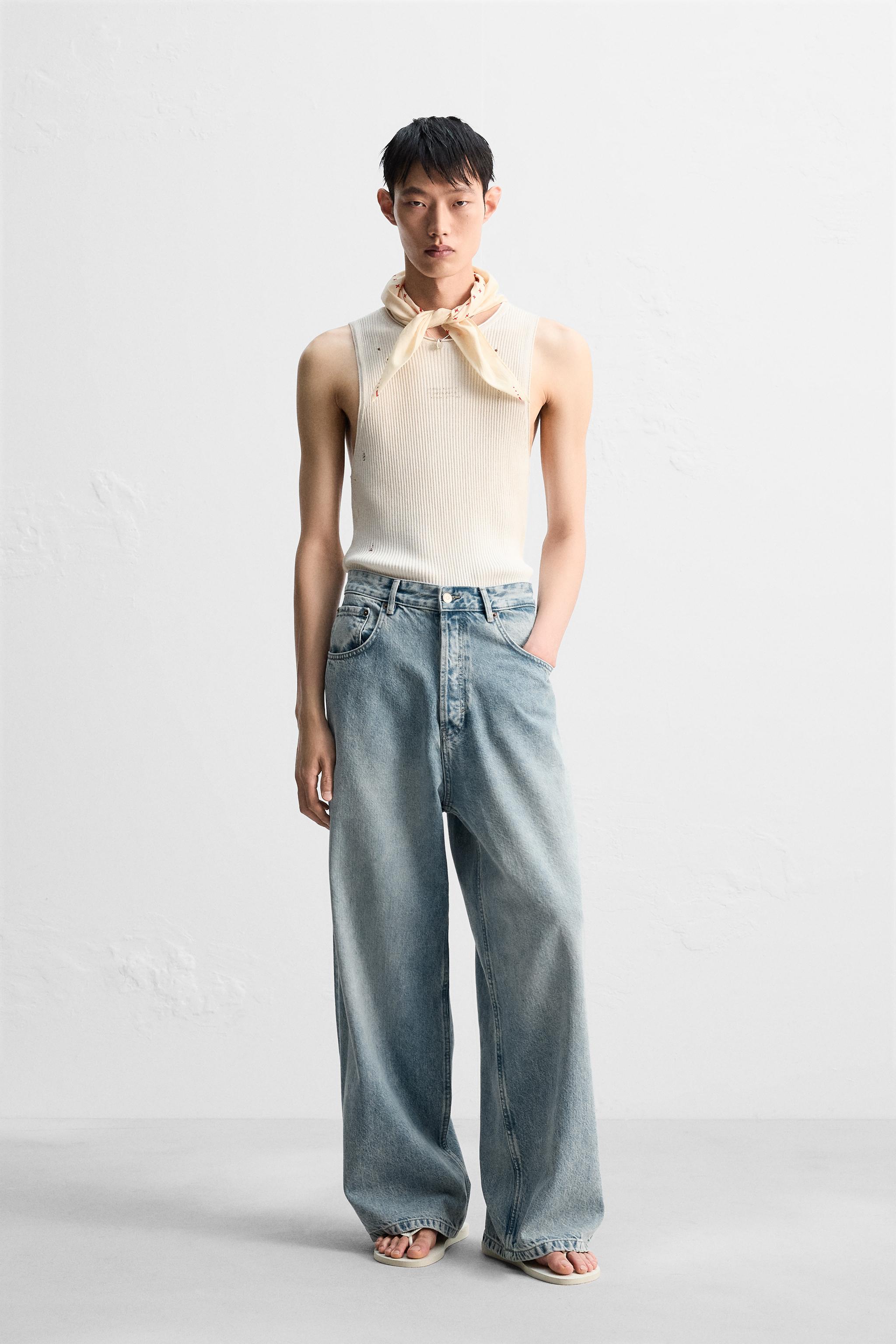 BAGGY WIDE FIT JEANS - Light blue | ZARA United States