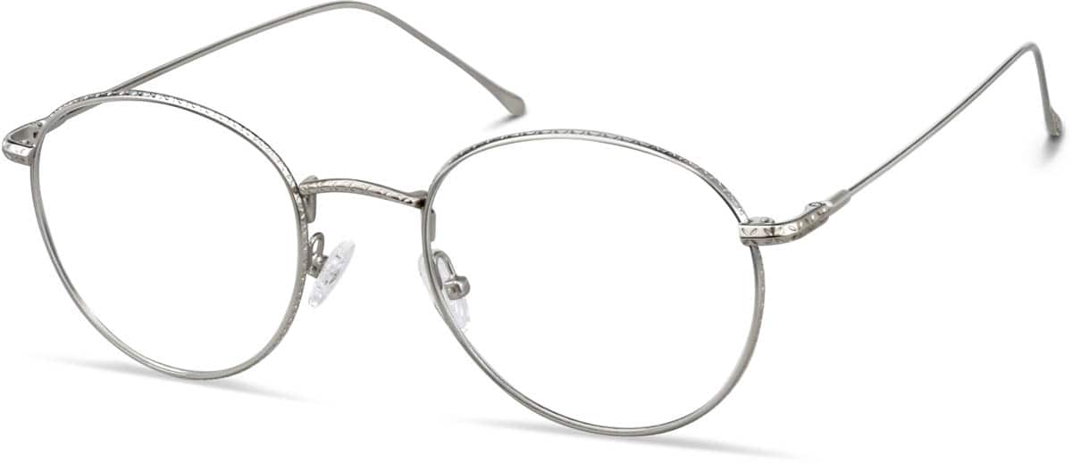 Silver Round Glasses #3214611 | Zenni Optical