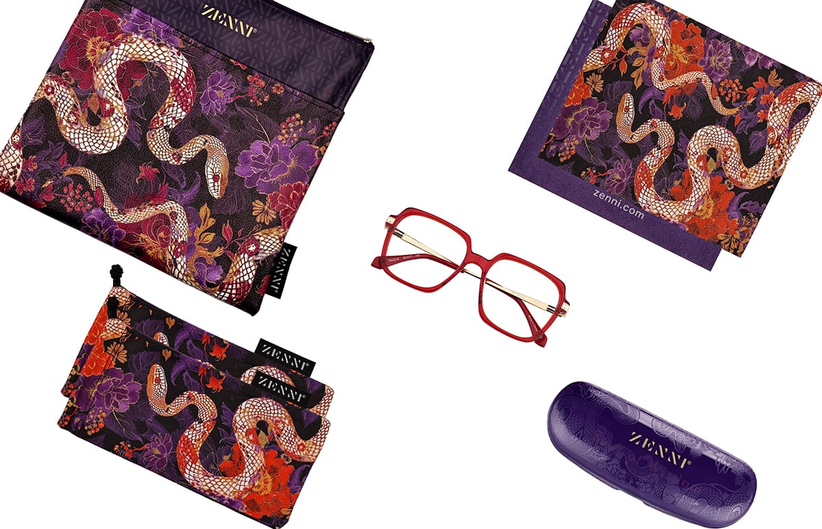 Red Bold Wisdom Glasses #7842218 | Zenni Optical