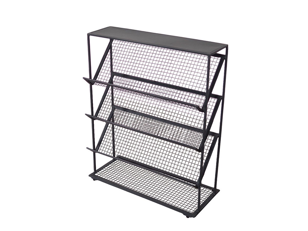 LIFE FURNITURE IRON DISPLAY MAGAZINE RACK / ライフファニチャー