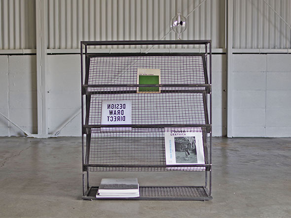 LIFE FURNITURE IRON DISPLAY MAGAZINE RACK / ライフファニチャー