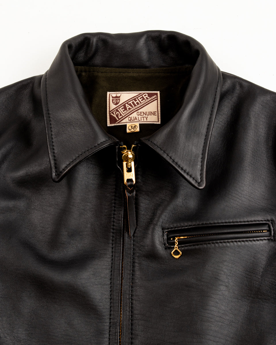 Y'2 Leather Sumi Dyed Horse Single Riders Jacket (SHR-47