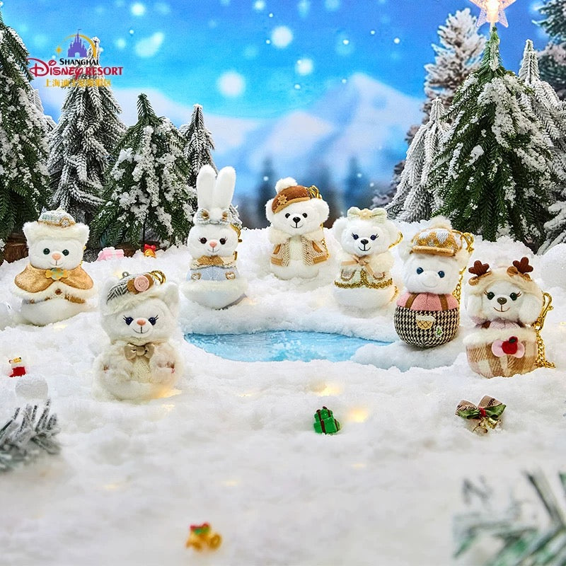 雪だるま ダッフィー＆リーナベル ぬいぐるみキーチェーンセット|上海