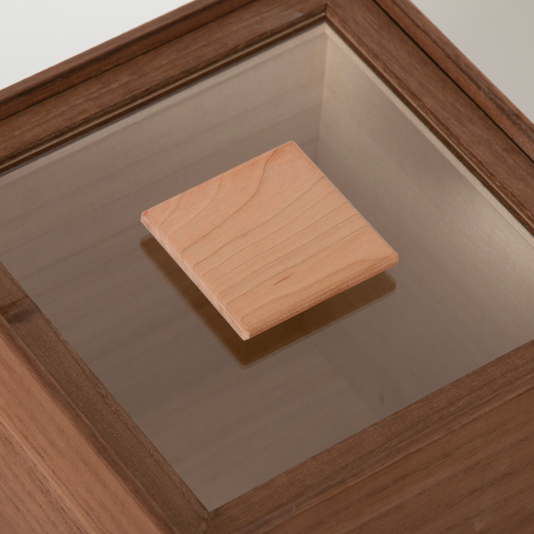 増田桐箱店/米櫃 柿渋 5kg -透明の蓋で中が見やすい！気密性抜群でお米