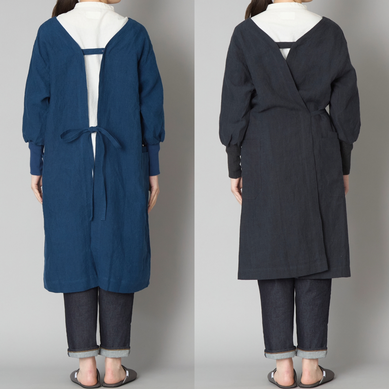 kapoc/割烹着 3rd -ワンピースのように着こなせて、コート代わりにも