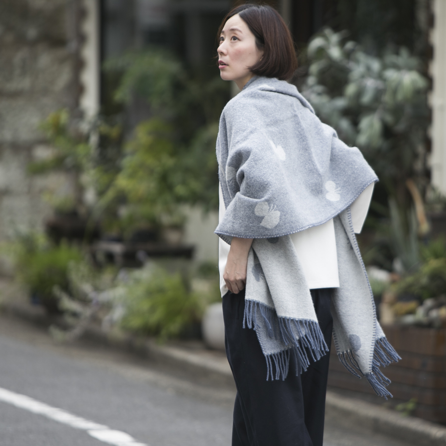 KLIPPAN/ウールストール CHOUCHO -あたたかく愛らしい柄のウール