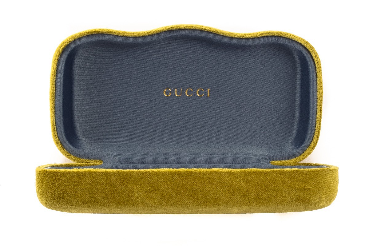 GUCCI Rigid glasses case Hard Case Yellow Yellow Blue 2022